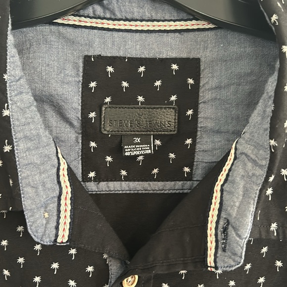 Men’s palm tree print button down - Picture 4 of 6